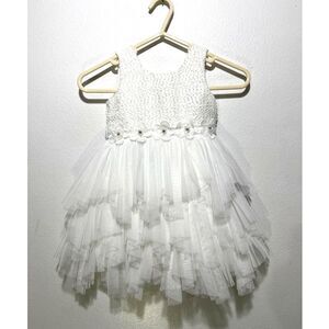 American Princess girls dress flower girl wedding fest formal baptize kids 2T